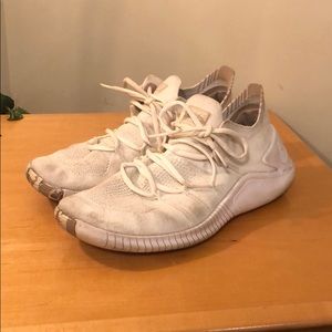 White Nike Free Training Shoes